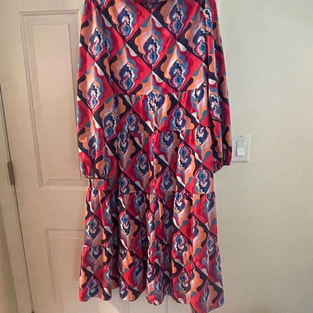 Vibrant Patterned Dress - Picture 5 of 6